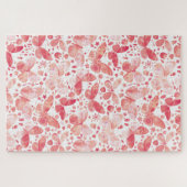 Butterflies Waterverf Coral Pink Legpuzzel (Horizontaal)