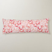 Butterflies Waterverf Coral Pink Lichaamskussen (Achterkant)