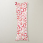 Butterflies Waterverf Coral Pink Lichaamskussen (Voorkant Verticaal)