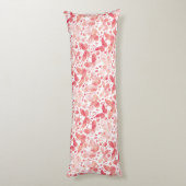 Butterflies Waterverf Coral Pink Lichaamskussen (Achterkant (Verticaal))