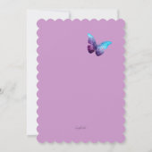 Butterflies Waterverf Fotouitnodiging Kaart (Achterkant)