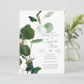 Butterflies & Waterverf Greenery Kaart (Staand voorkant)