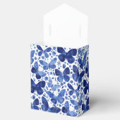 Butterflies Waterverf Indigo Blue Bedankdoosjes (Geopend)