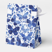 Butterflies Waterverf Indigo Blue Bedankdoosjes (Achterkant)