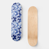 Butterflies Waterverf Indigo Blue Persoonlijk Skateboard (Voorkant)