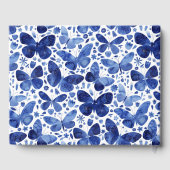 Butterflies Waterverf Indigo Gastenboek (Achterkant)