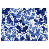 Butterflies Waterverf Indigo Groot Cadeauzakje (Voorkant)