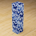 Butterflies Waterverf Indigo Wijn<br><div class="desc">Indigoblauw en wit waterverf vlinderschilderij.</div>