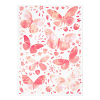 Butterflies Waterverf Koraal Roze Foto afdrukken