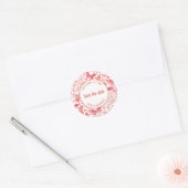 Butterflies Waterverf Koraal Roze sparen de Datum Ronde Sticker (Envelop)
