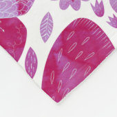 Butterflies Waterverf Magenta Pink Fleece Deken (Hoek)