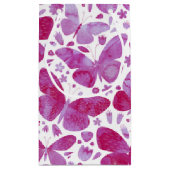 Butterflies Waterverf Magenta Pink Klein Cadeauzakje (Achterkant)