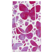 Butterflies Waterverf Magenta Pink Klein Cadeauzakje (Voorkant)