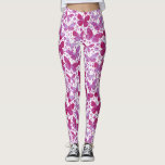 Butterflies Waterverf Magenta Pink Leggings<br><div class="desc">Magenta roze en witte waterverf vlinderschilderij.</div>