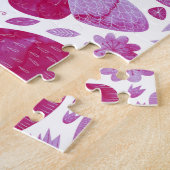 Butterflies Waterverf Magenta Pink Legpuzzel (Zijkant)