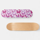 Butterflies Waterverf Magenta Pink Persoonlijk Skateboard (Horizontaal)