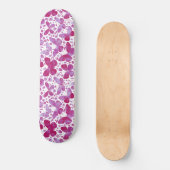 Butterflies Waterverf Magenta Pink Persoonlijk Skateboard (Voorkant)