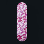 Butterflies Waterverf Magenta Pink Persoonlijk Skateboard<br><div class="desc">Magenta roze en witte waterverf vlinderschilderij.</div>