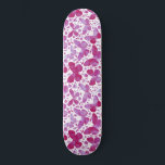 Butterflies Waterverf Magenta Pink Persoonlijk Skateboard<br><div class="desc">Magenta roze en witte waterverf vlinderschilderij.</div>