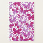 Butterflies Waterverf Magenta Pink Planner (Voorkant)