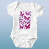 Butterflies Waterverf Magenta Pink Romper
