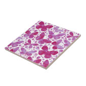 Butterflies Waterverf Magenta Pink Tegeltje (Zijkant)