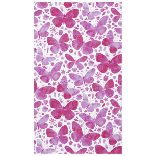 Butterflies Waterverf Magenta roze tablet Tafelkleed