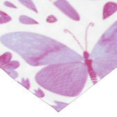 Butterflies Waterverf Magenta roze tablet Tafelkleed (Gekanteld)