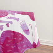 Butterflies Waterverf Magenta roze tablet Tafelkleed (Voorbeeld)