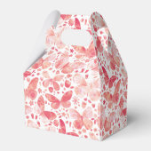 Butterflies Waterverf Modern Boho Coral Pink Bedankdoosjes (Achterkant)