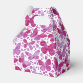 Butterflies Waterverf Modern Boho Magenta Roze Bedankdoosjes (Achterkant)