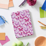 Butterflies Waterverf Patroon roze iPad Pro Cover<br><div class="desc">Magenta roze en wit modern waterverf vlinderschilderij. Originele kunst van Nic Squirrell.</div>