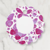 Butterflies Waterverf Roze Bedankjes Labels (Achterkant)