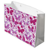 Butterflies Waterverf Roze Groot Cadeauzakje (Achterkant Gekanteld)