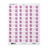 Butterflies Waterverf Roze Return Address Label (Full Sheet)