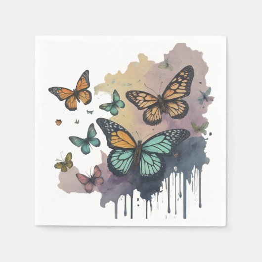 Butterflies, Waterverf Servet (Voorkant)