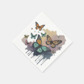Butterflies, Waterverf Servet (Hoek)