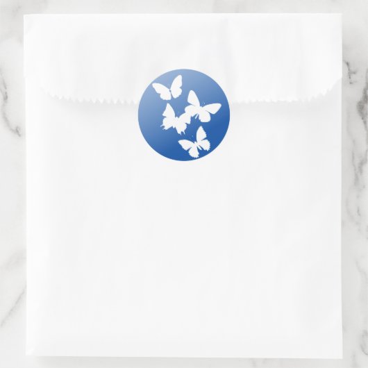 Butterflies - Weddenschap Ronde Sticker (Tas)