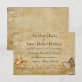 Butterflies Wedding Announding Kaart (Voorkant / Achterkant)