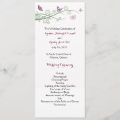 Butterflies Wedding Ceremony Program Programmakaart (Voorkant)