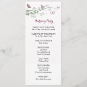 Butterflies Wedding Ceremony Program Programmakaart (Achterkant)