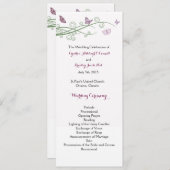 Butterflies Wedding Ceremony Program Programmakaart (Voorkant / Achterkant)