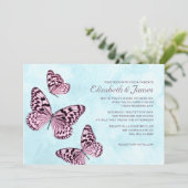  Butterflies Wedding Invitations Kaart (Staand voorkant)