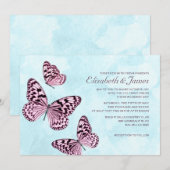  Butterflies Wedding Invitations Kaart (Voorkant / Achterkant)