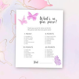 Butterflies - Whats in je paarse baby shower game