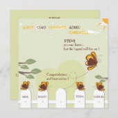 Butterflies Whimsical Farewell Party Invitation Kaart (Voorkant / Achterkant)