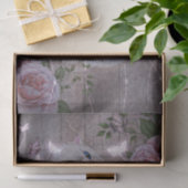 Butterflies White Kitty Cat Floral Decoupage Tissuepapier (Geschenk)