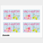 Butterflies wil rechthoekige sticker (Vel)