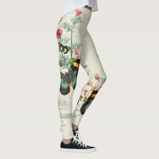 Butterflies Wildbloemen Ephemera Romantic  Leggings (Rechts)