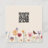 Butterflies & Wildflower Baby shower Gift Registry Informatiekaartje (Achterkant)